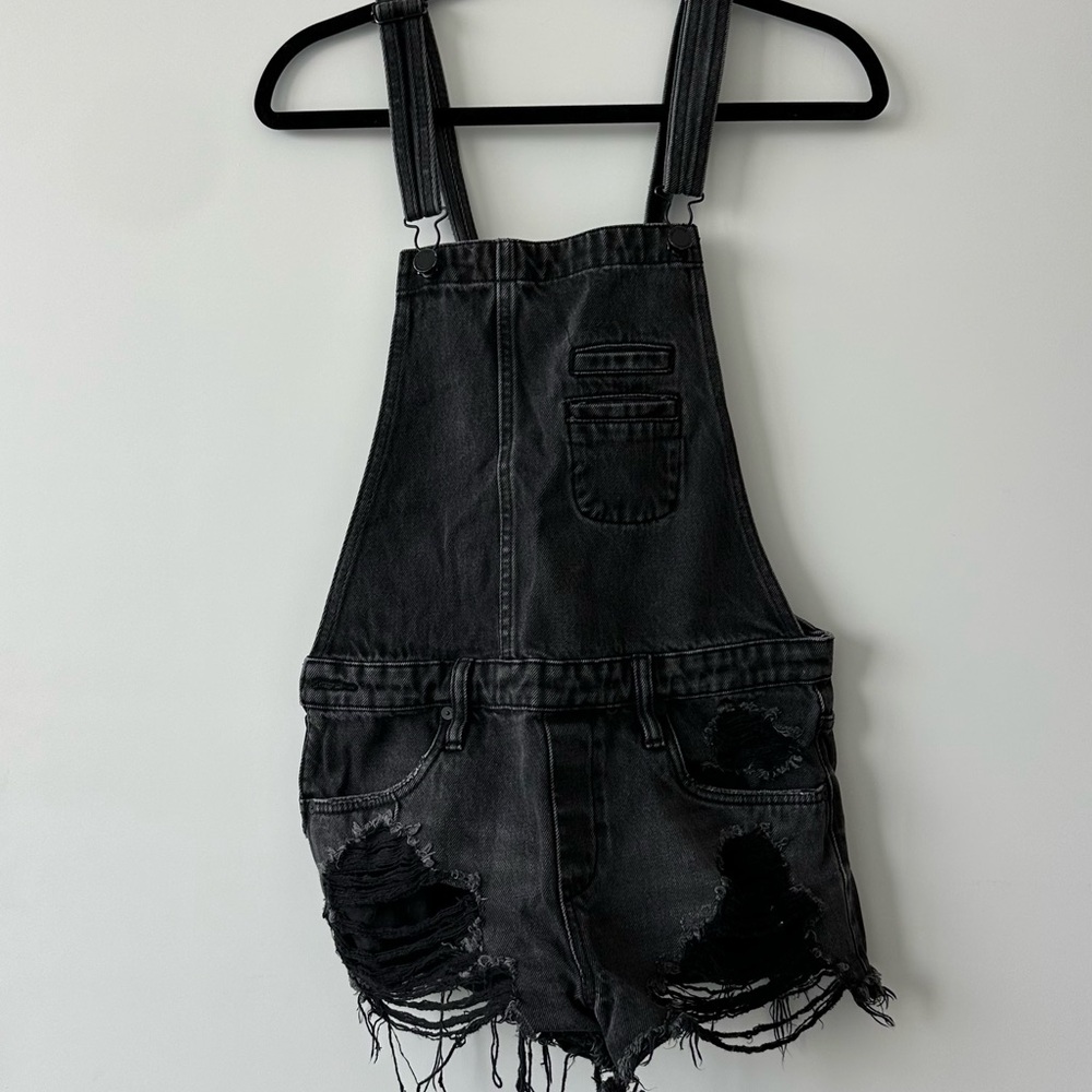 One Teaspoon Black Denim Overalls